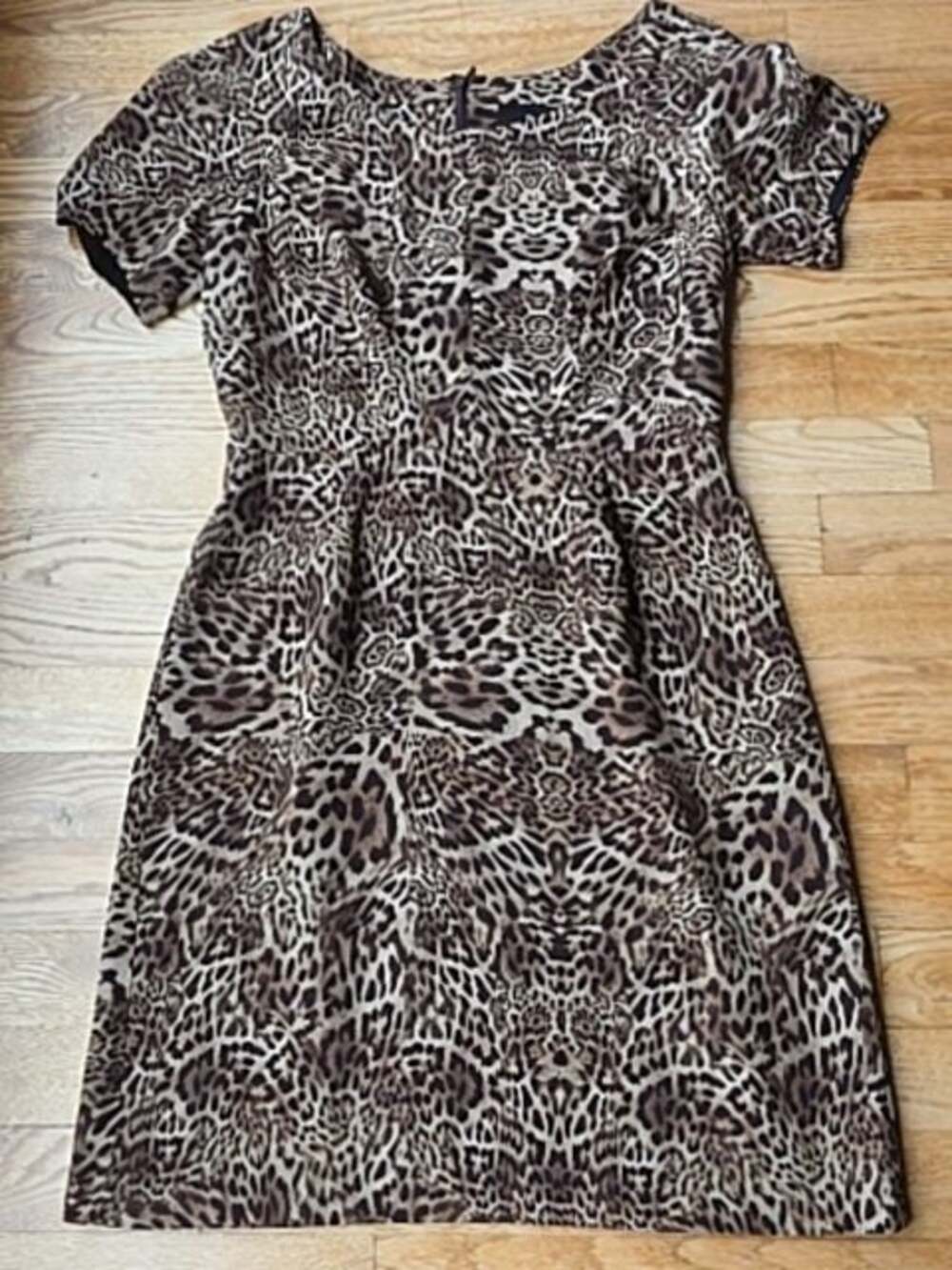 (XS) The Kooples Leopard Silk Chic Dress Mini 90s Luxury Hollywood Designer